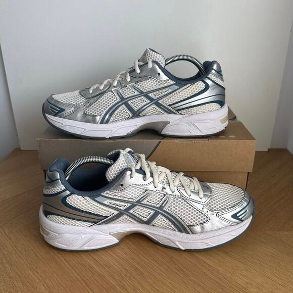 Asics Gel-1130 Shark Skin/White Men Sneakers- SZ 10